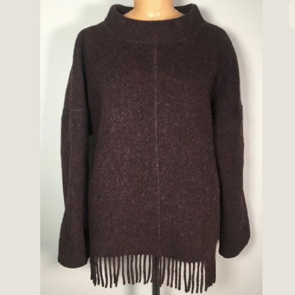 J. Crew Sweaters - J CREW PULLOVER ALPACA WOOL BURGUNDY SWEATER SZ S